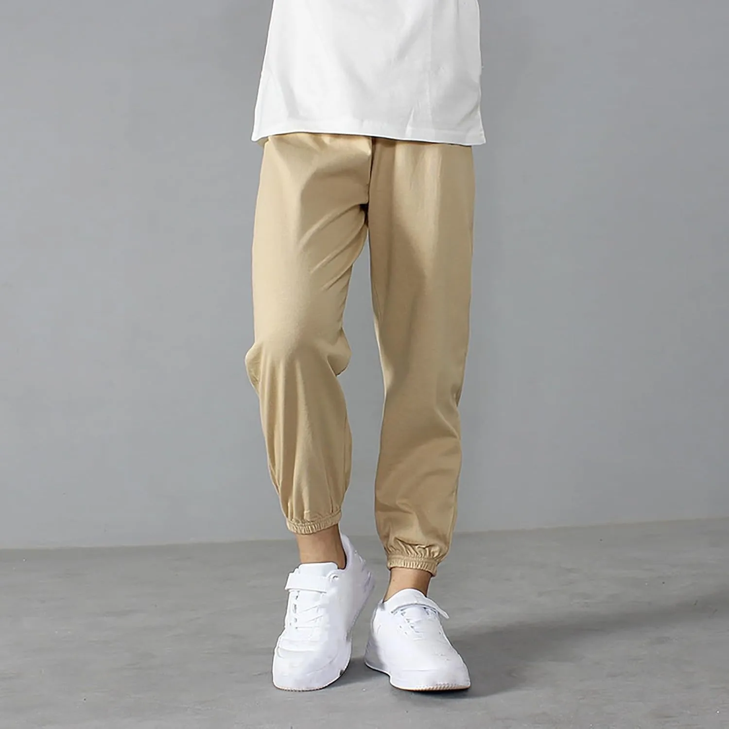 Boys Girls Casual Sweatpants Athletic Joggers Solid Color Cotton Sport Active Pant Kids Breathable Track Pants Clothes