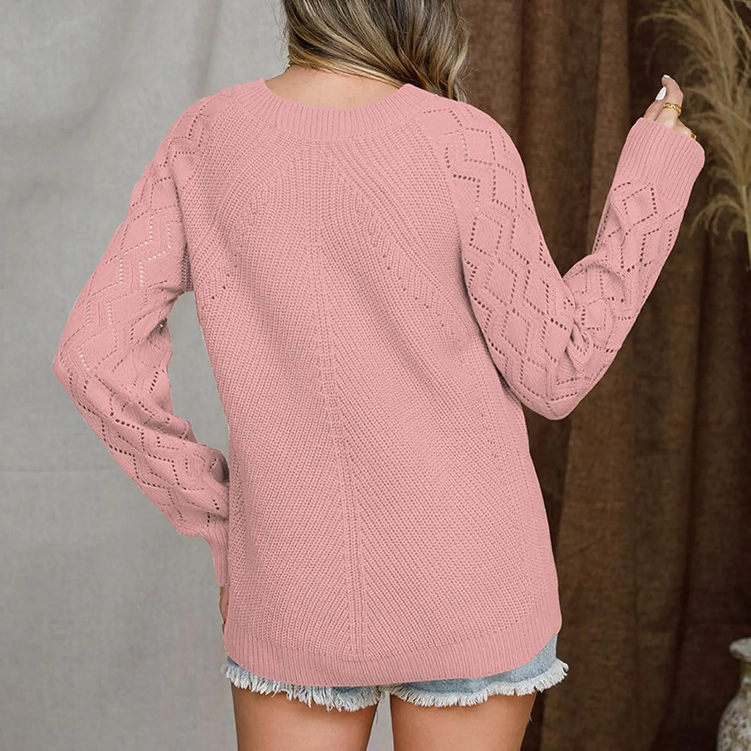 Cable Knit Sweater Women Work Office Dress Shirts Long Sleeve Oversized Sweaters Oversized Cozy Chunky Tops