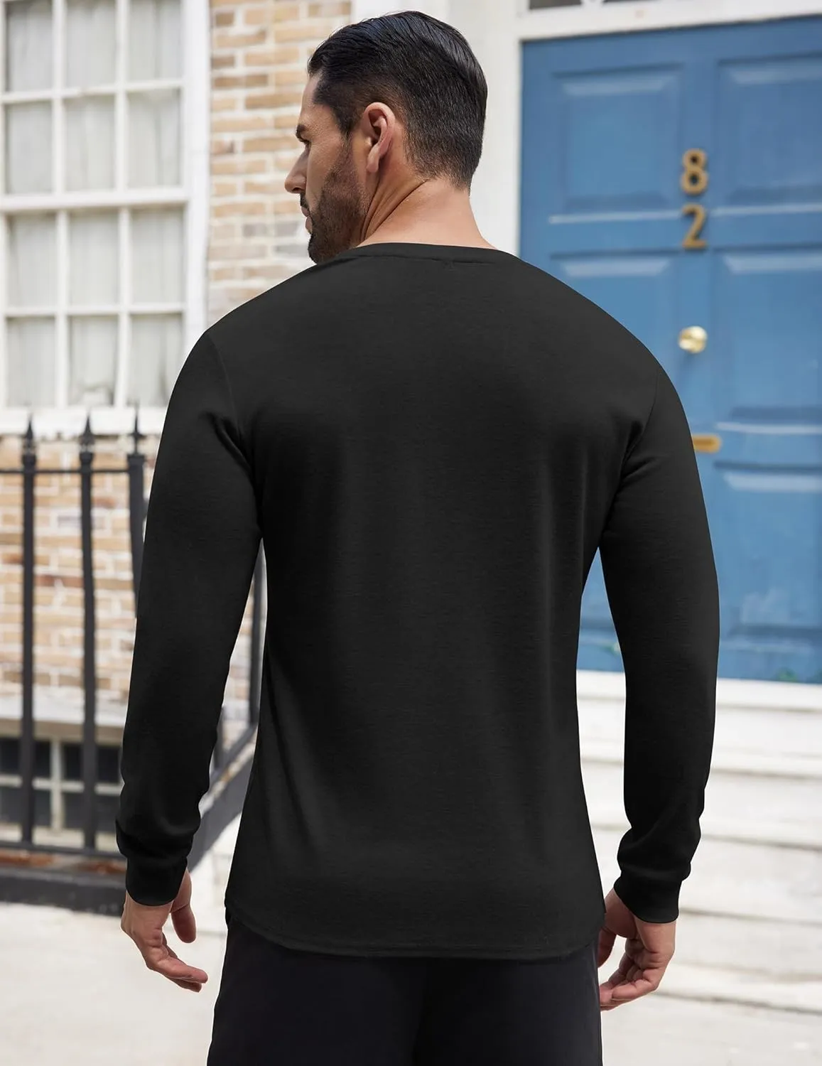 COOFANDY Men's Henley Shirts Long Sleeve Button T-Shirt Lightweight Fashion Casual Pullover Shirt