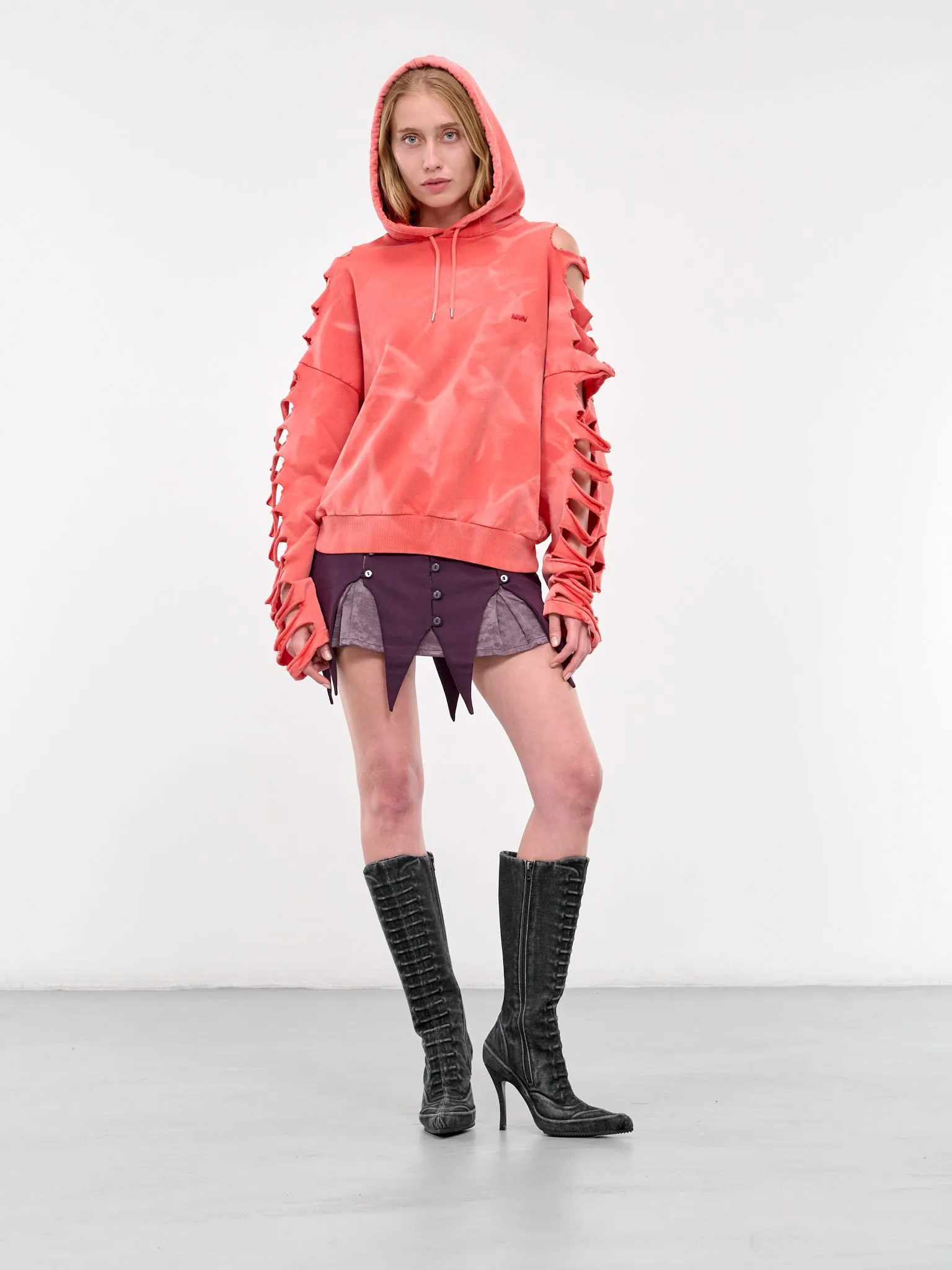 Cut-Out Hoodie (N0401-RED)