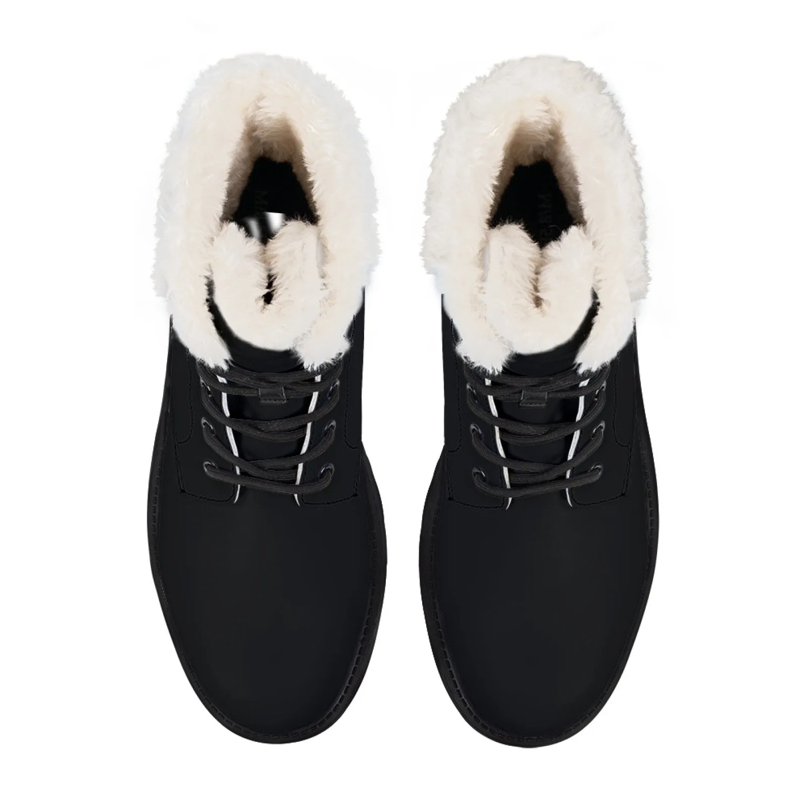 CVHS Seniors Rocker & CV Logo Women's Fur Top Combat Style Boots Blackhawk Gold LA Blue Black White