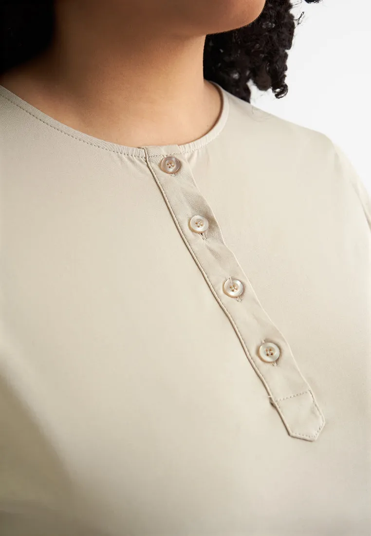 Hermosa EVERYDAY Henley Long Sleeve Tee (214202)