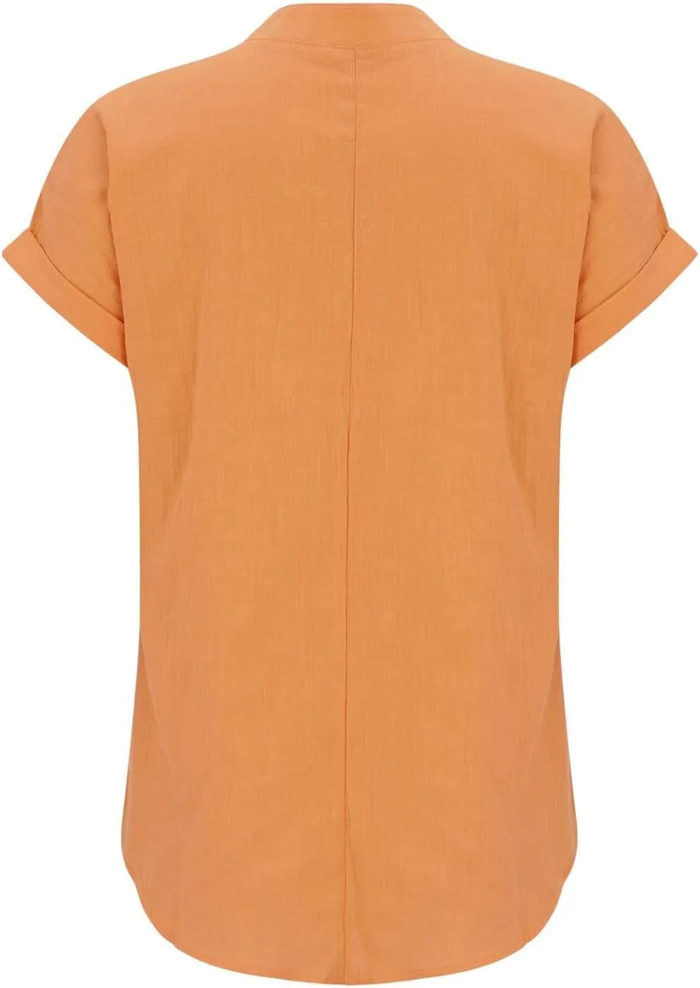 Linen Shirts for Women Trendy Casual Button Down Short Sleeve Cotton Shirts Loose Summer V Neck Business Work Collared Tops
