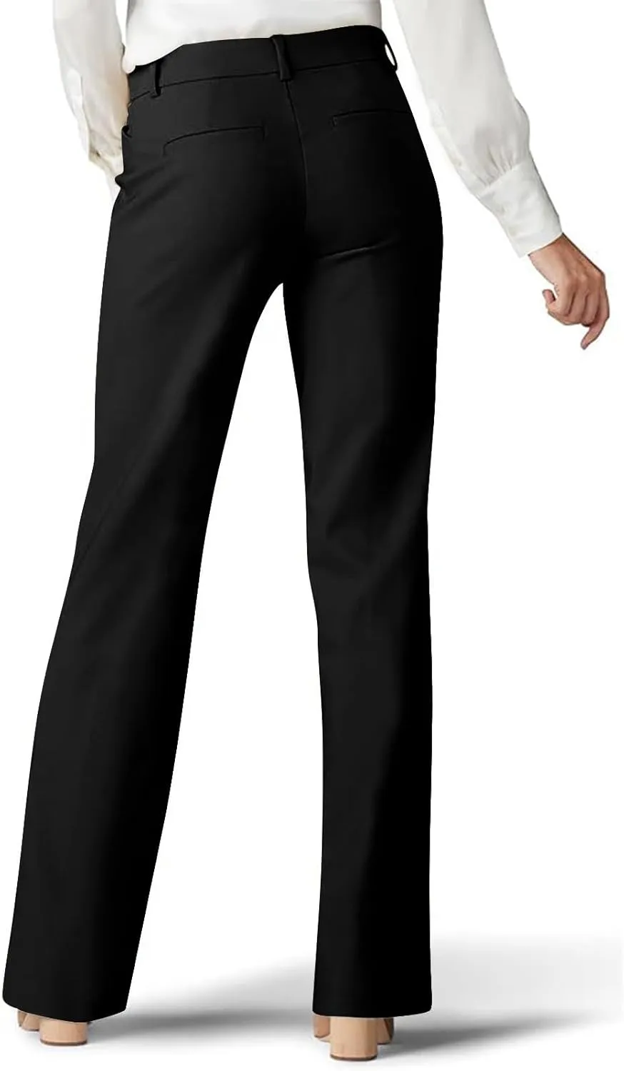 Lmdudan 2025 Dress Pants Women Work Business Pants Tummy Control Office Straight Leg Trousers High Waisted Ladies Slacks