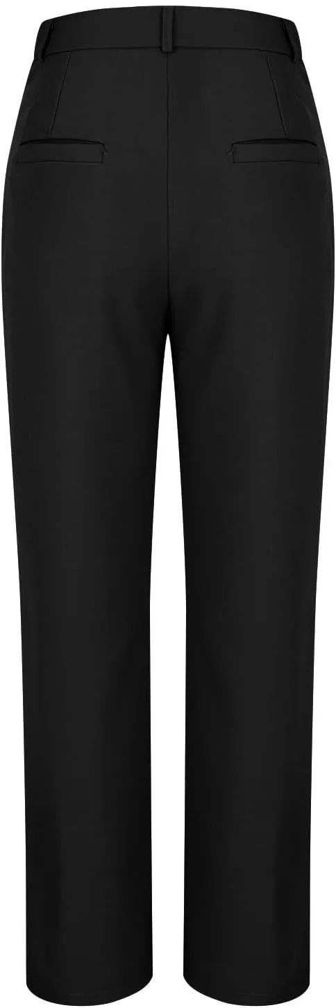 Lmdudan 2025 Dress Pants Women Work Business Pants Tummy Control Office Straight Leg Trousers High Waisted Ladies Slacks