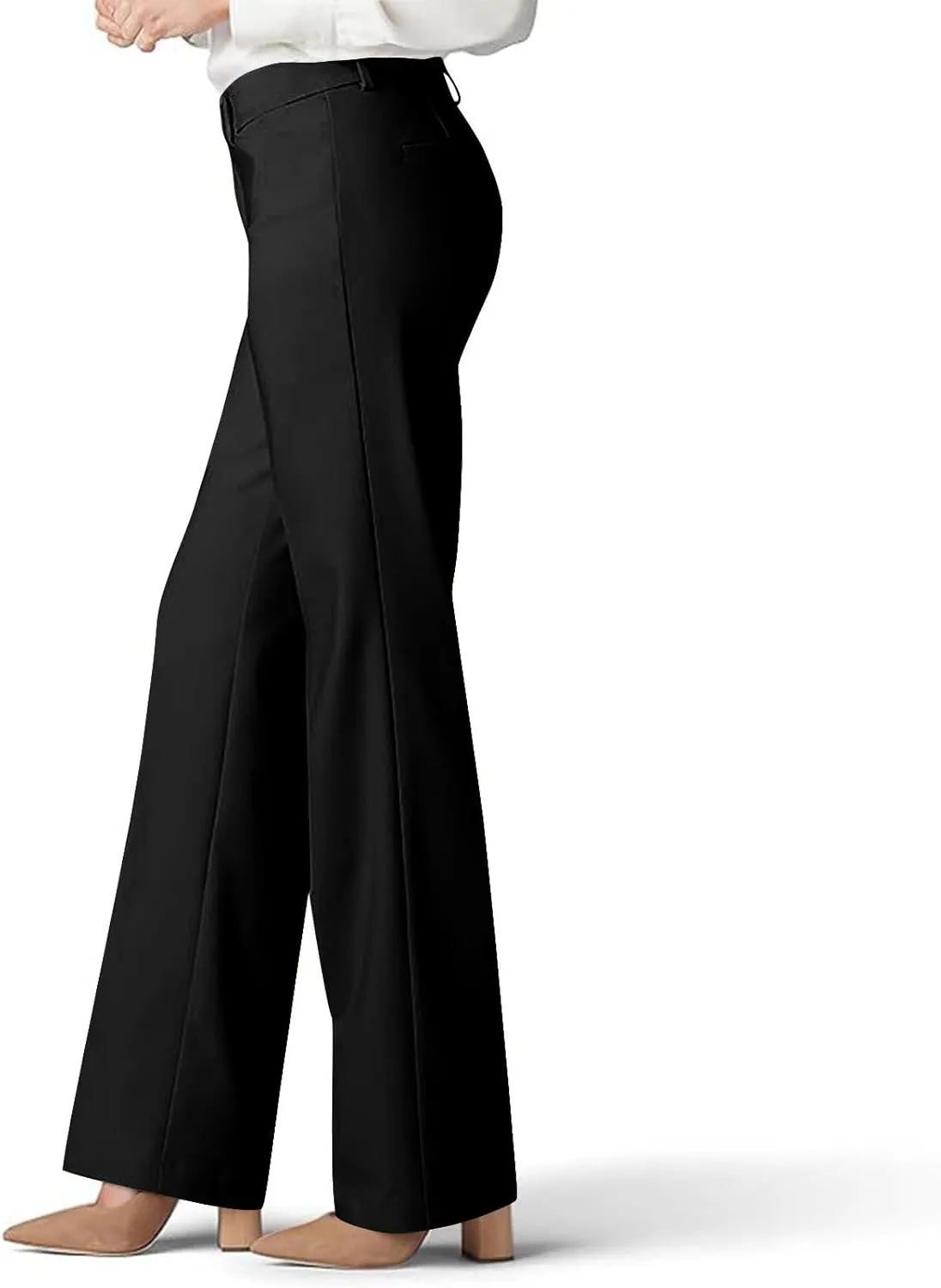 Lmdudan 2025 Dress Pants Women Work Business Pants Tummy Control Office Straight Leg Trousers High Waisted Ladies Slacks