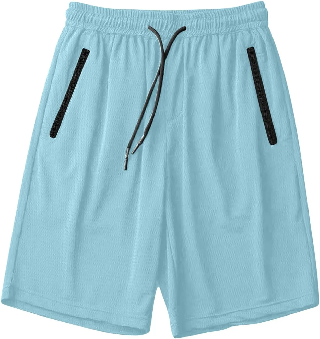 Men's Gym Shorts Mesh Breathable Quick-Dry Basketball Running Lightweight Athletic Workout Shorts with Zipper Pockets
