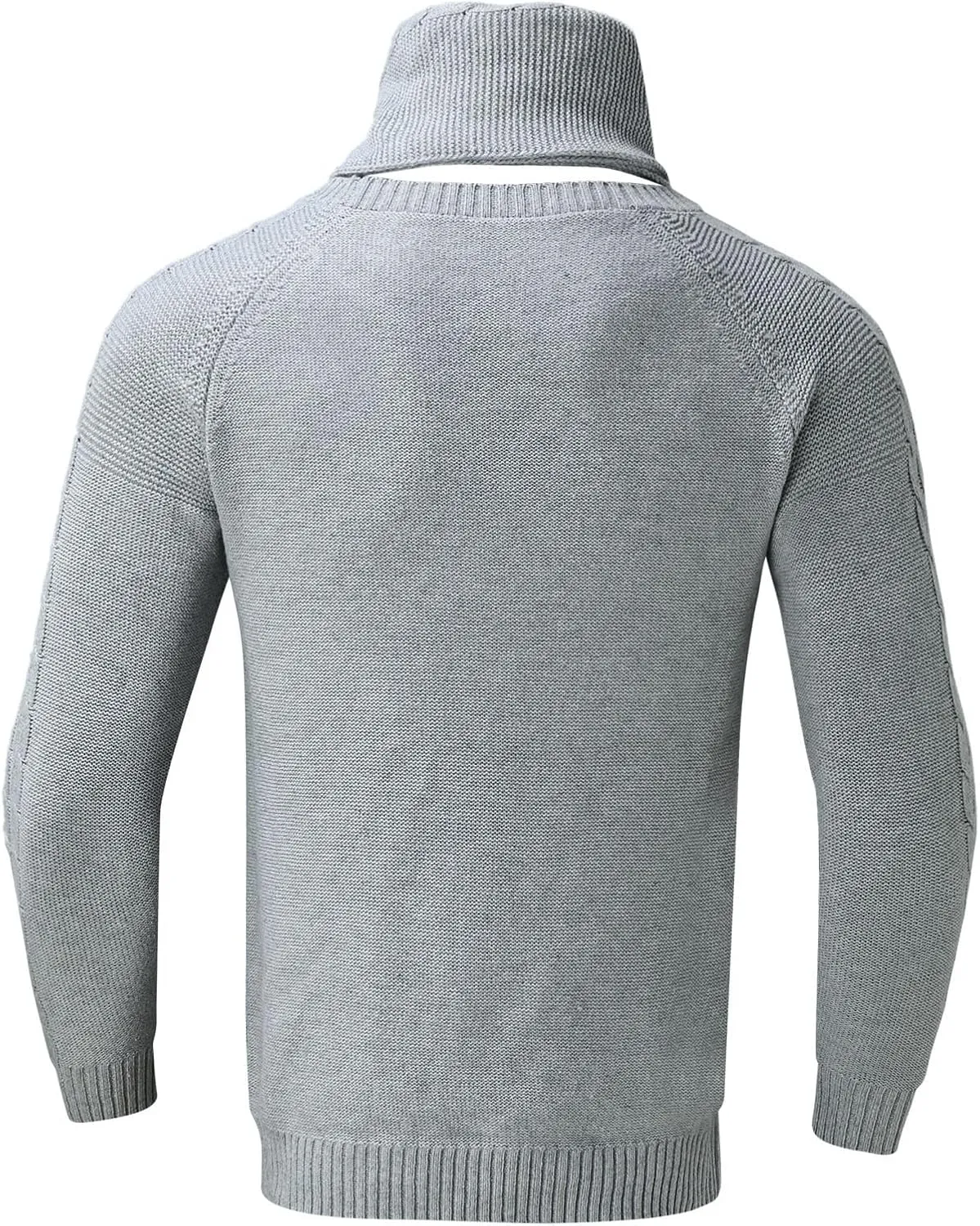 Mens Slim Fit Pullover Sweaters with Scarf Turtleneck Knit Sweater Warm Jumper Lightweight Long Sleeve Pullovers