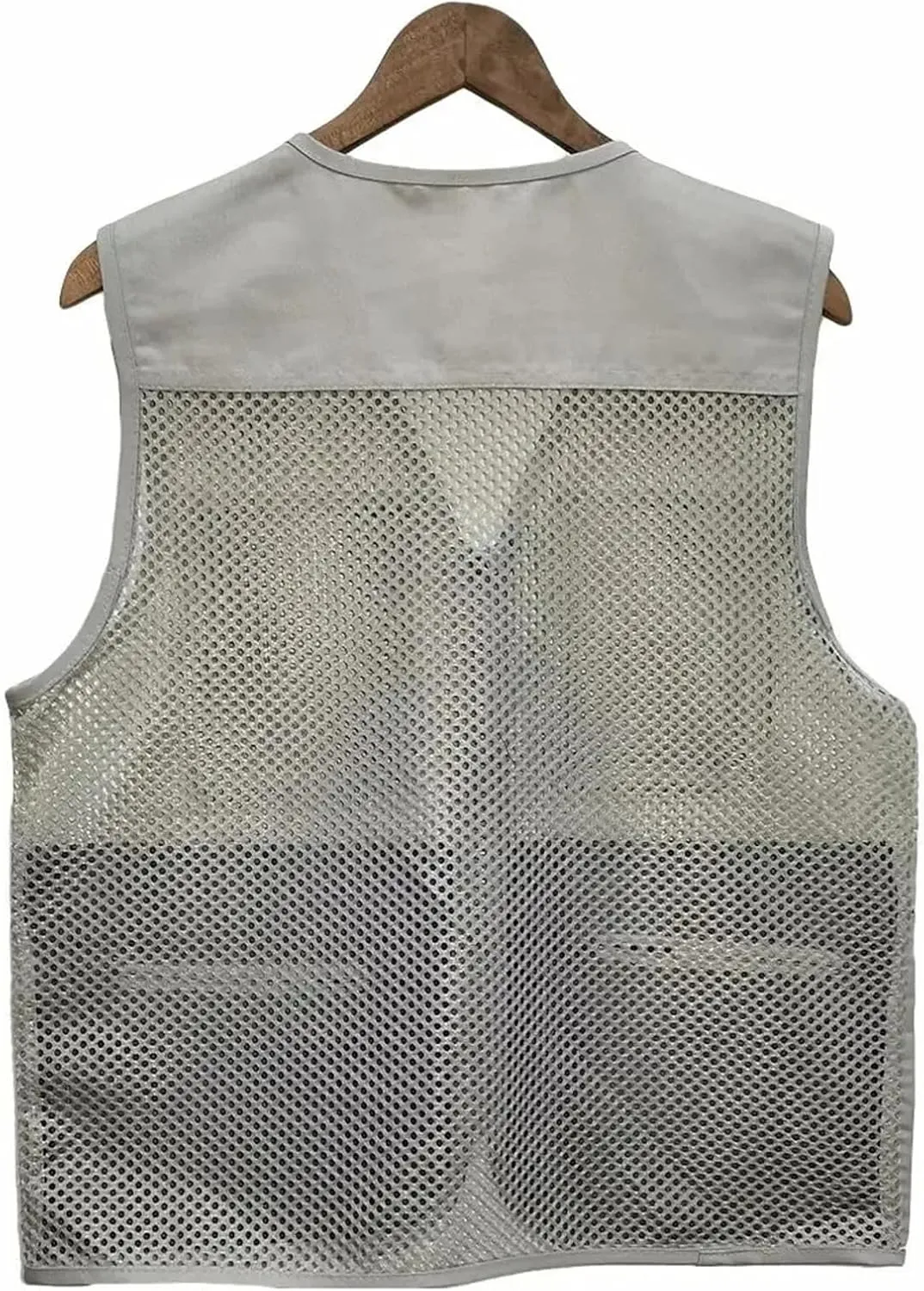 Men's Summer Thin Vest Coat Outdoor Multi-Pocket Breathable Waistcoat Solid Camping Fishing Work Vest