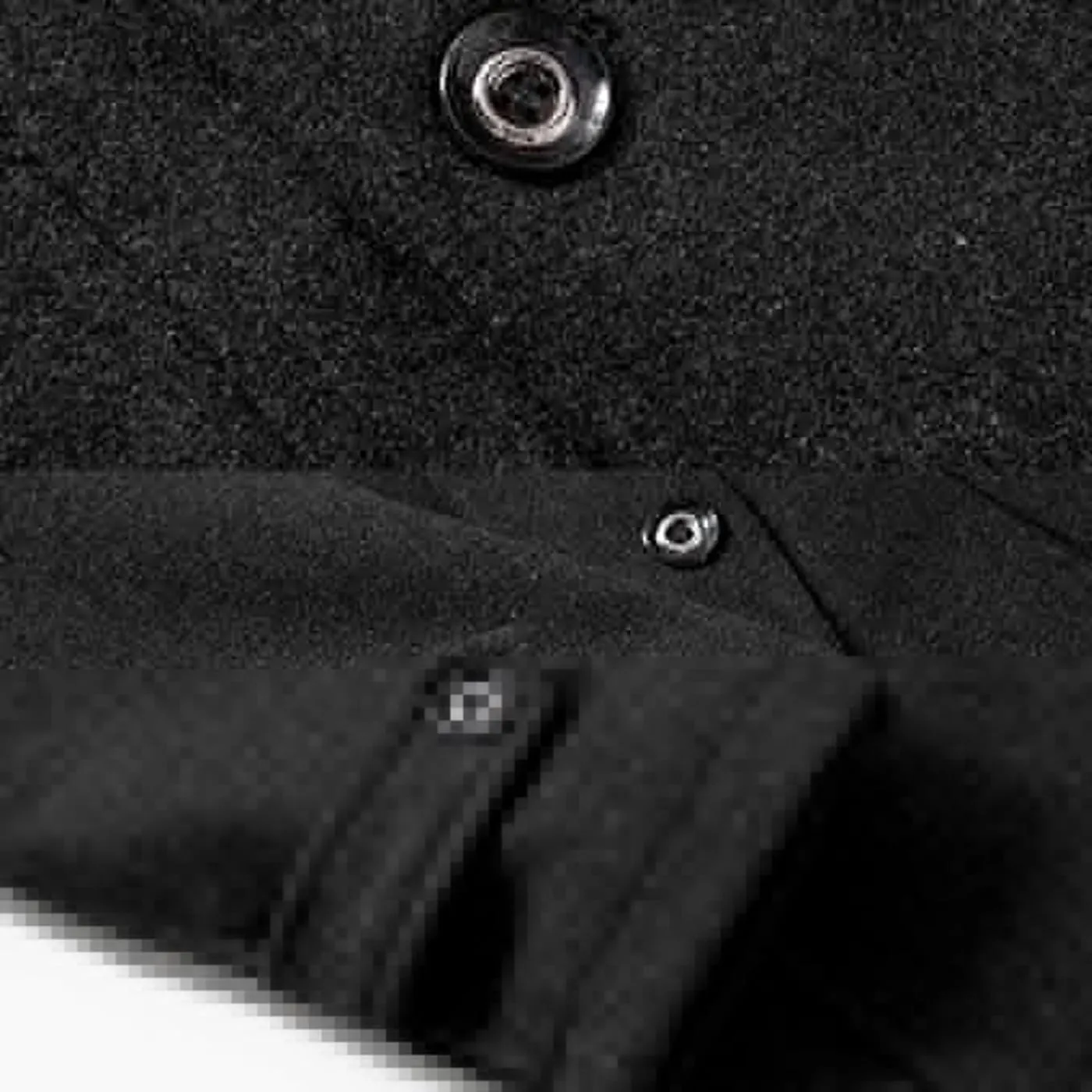 Mens Trench Coat Wool Blend Layered Collar Classic Stylish Business Overcoat Warm Winter Trench Pea Coats Lapel Plain