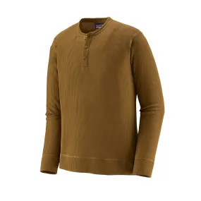 M's Long-Sleeved Waffle Knit Henley