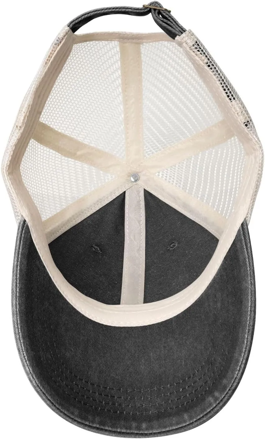 RBF No, You Smile Sun Hat Snapback Mesh Baseball Cap Retro Wased Trucker Dad Hat Breathable