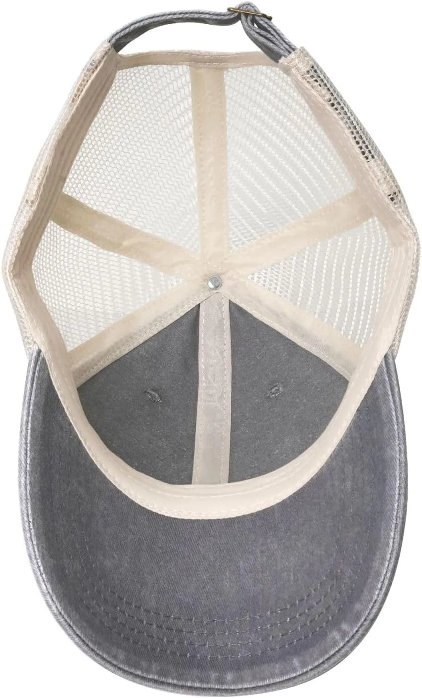 RBF No, You Smile Sun Hat Snapback Mesh Baseball Cap Retro Wased Trucker Dad Hat Breathable