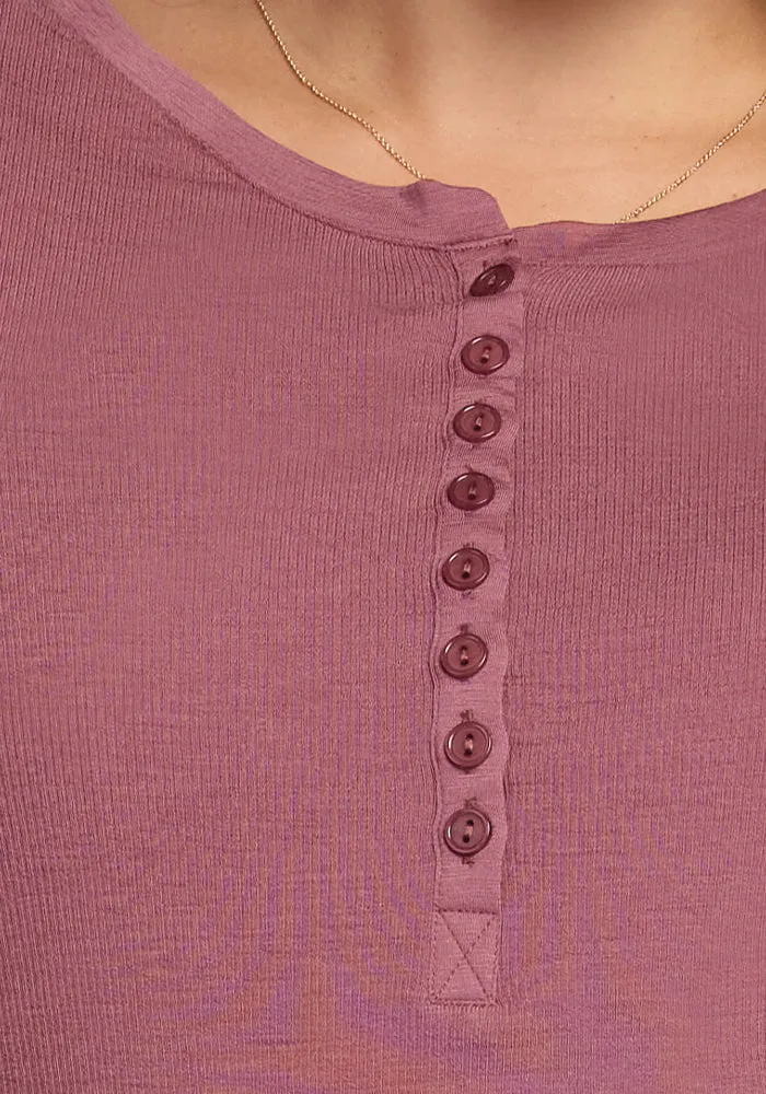 Reese Ribbed Henley • Final Sale Deals! - Wild Ginger