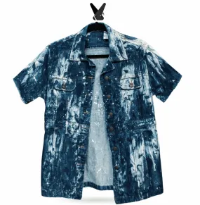 Warriors Coat Painted Jean Jacket