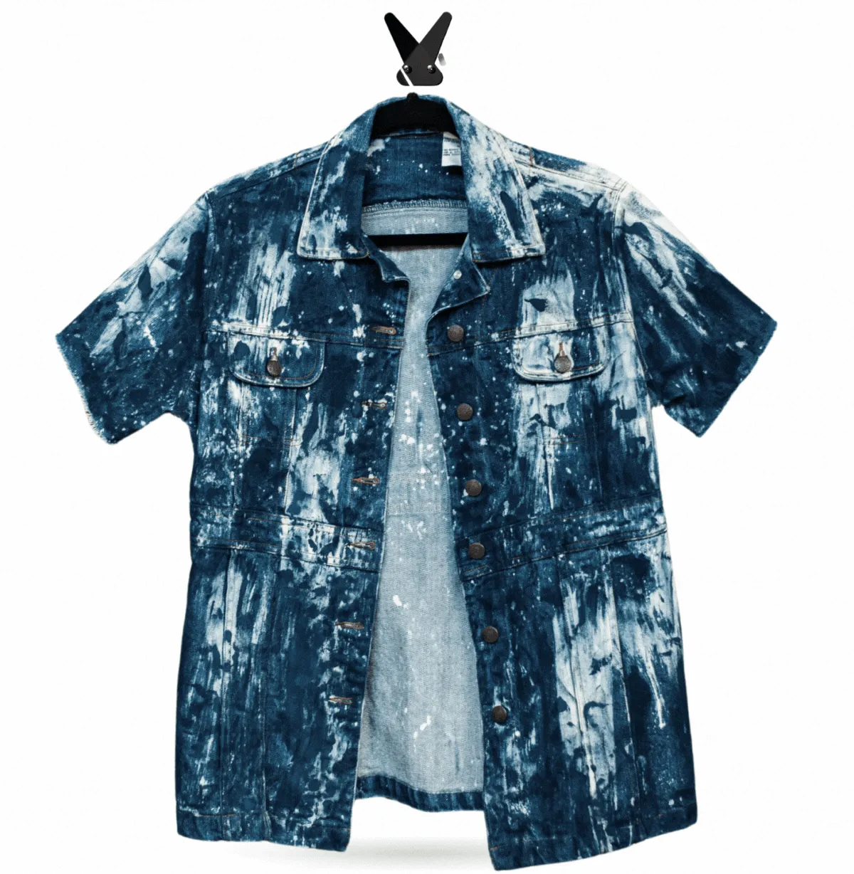 Warriors Coat Painted Jean Jacket