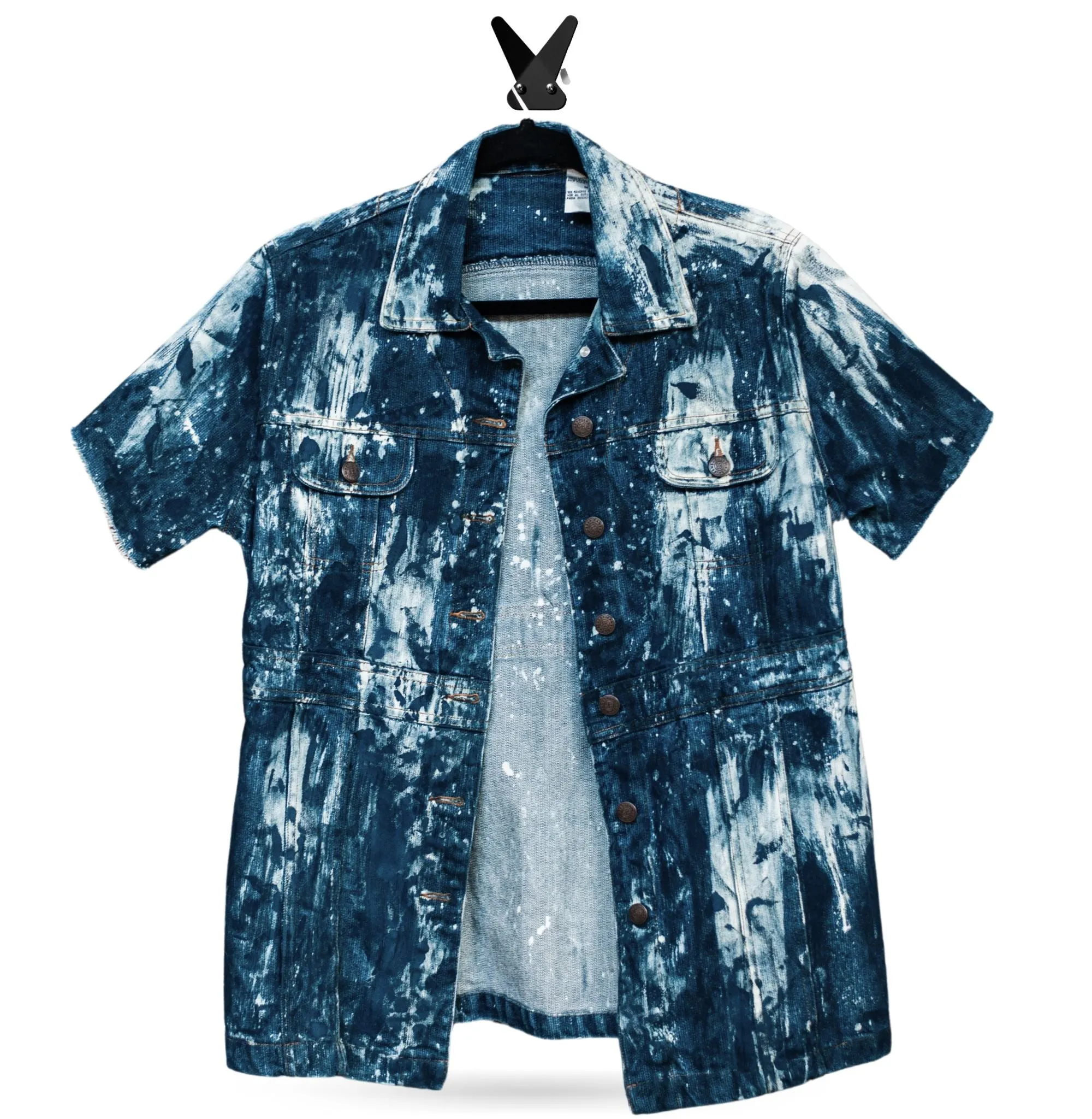 Warriors Coat Painted Jean Jacket