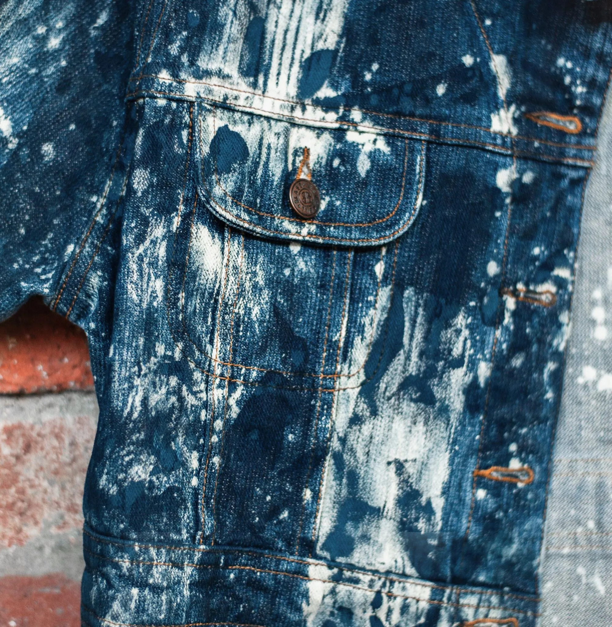 Warriors Coat Painted Jean Jacket