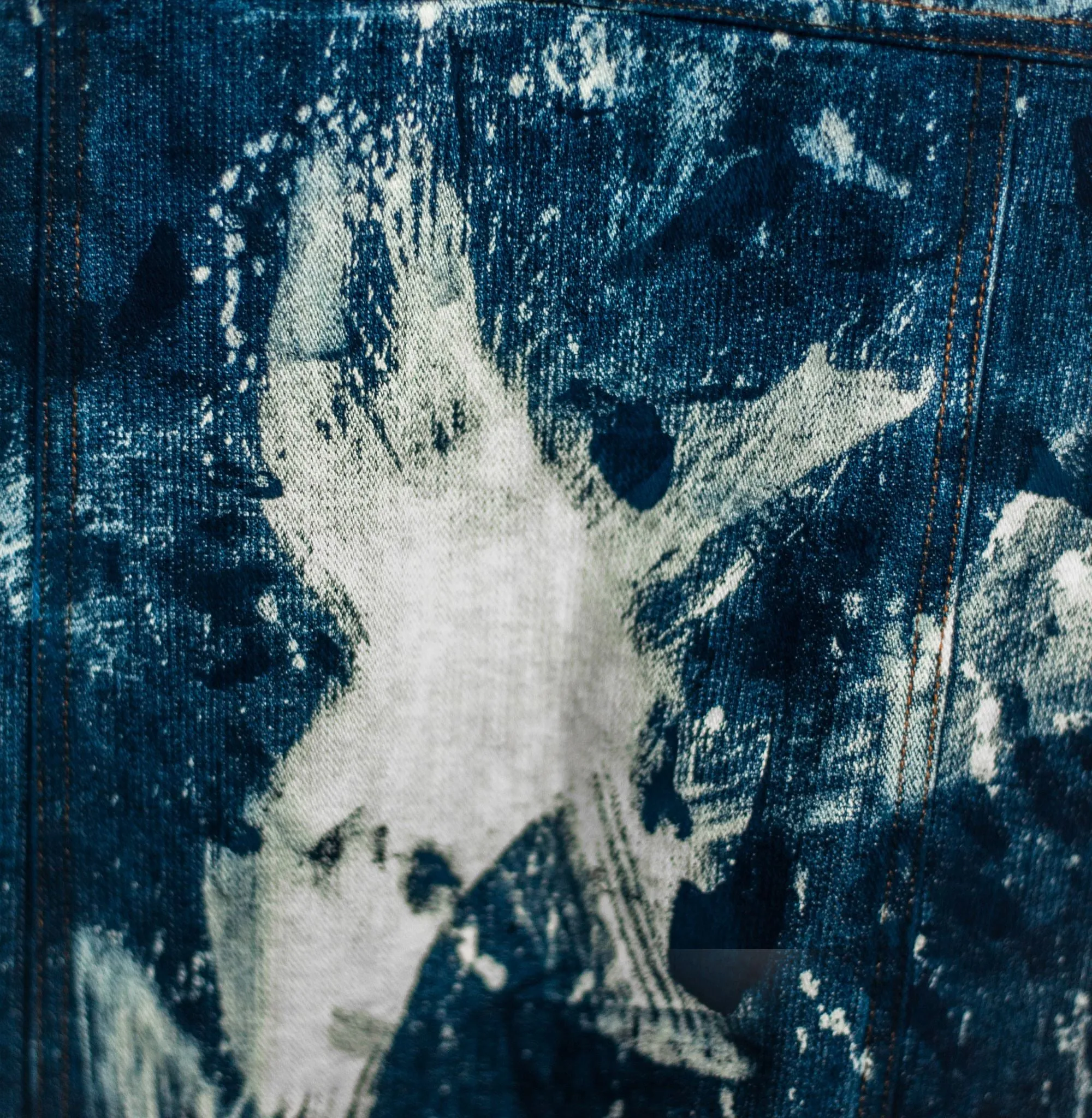 Warriors Coat Painted Jean Jacket