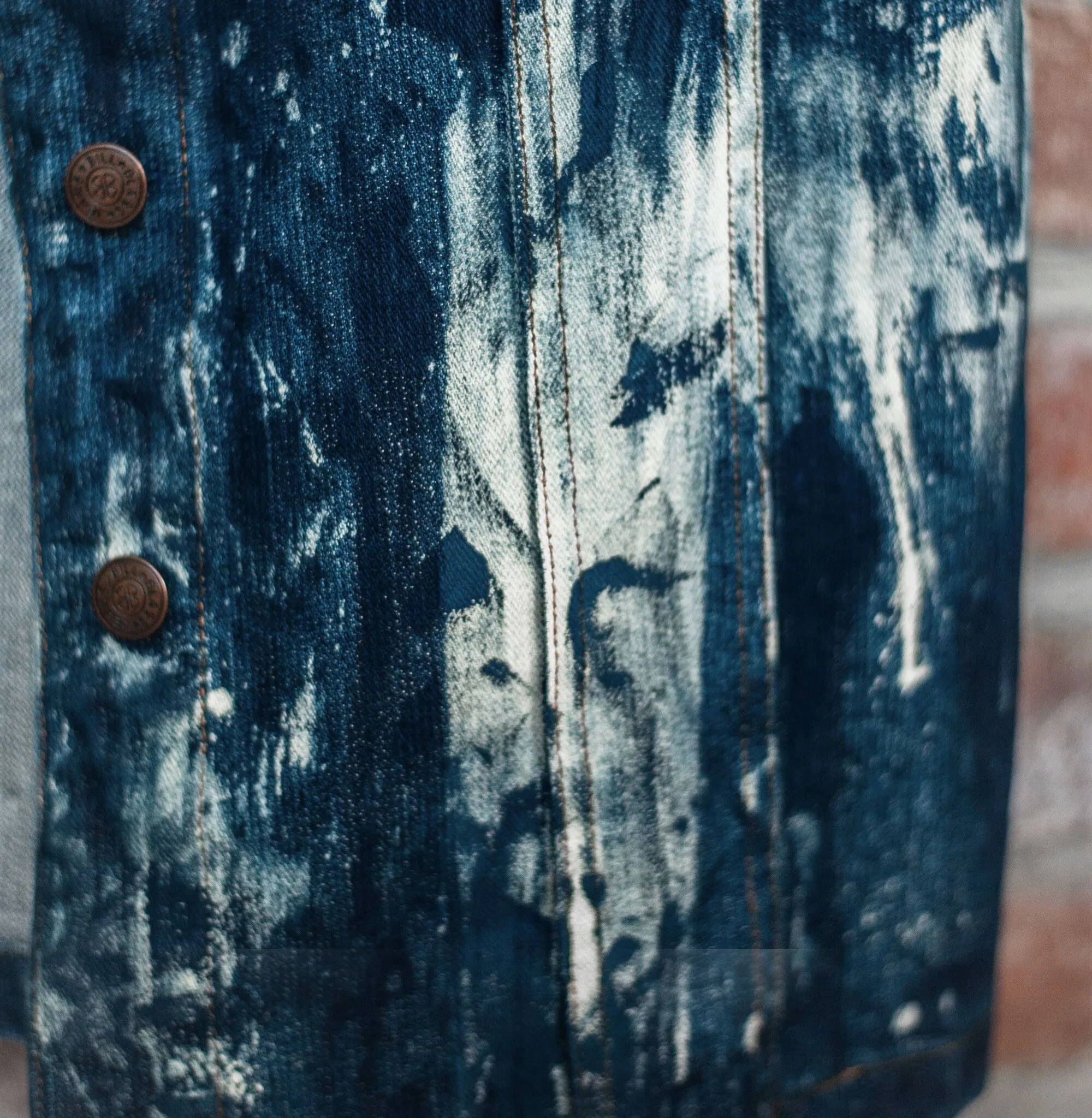 Warriors Coat Painted Jean Jacket