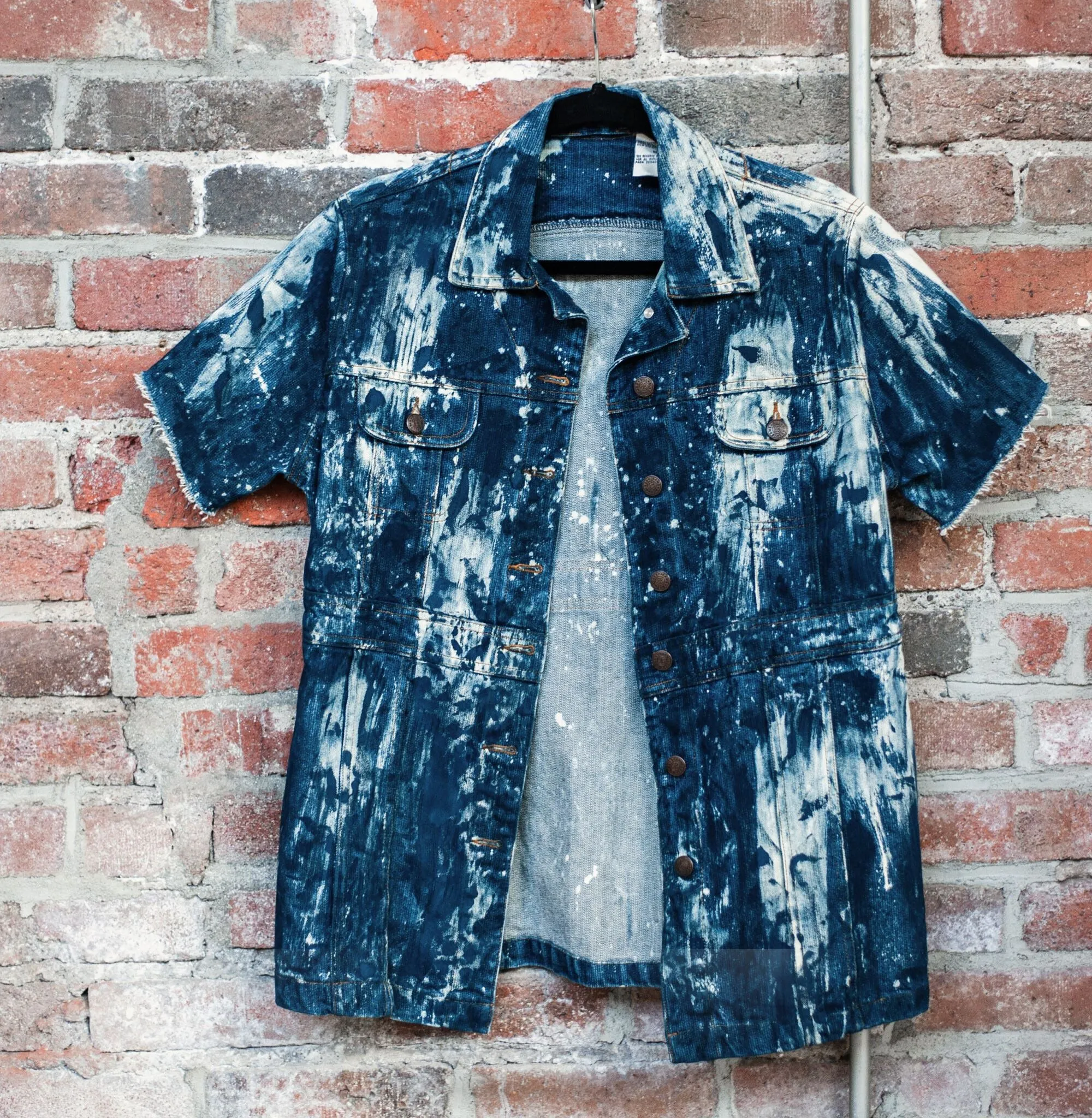 Warriors Coat Painted Jean Jacket