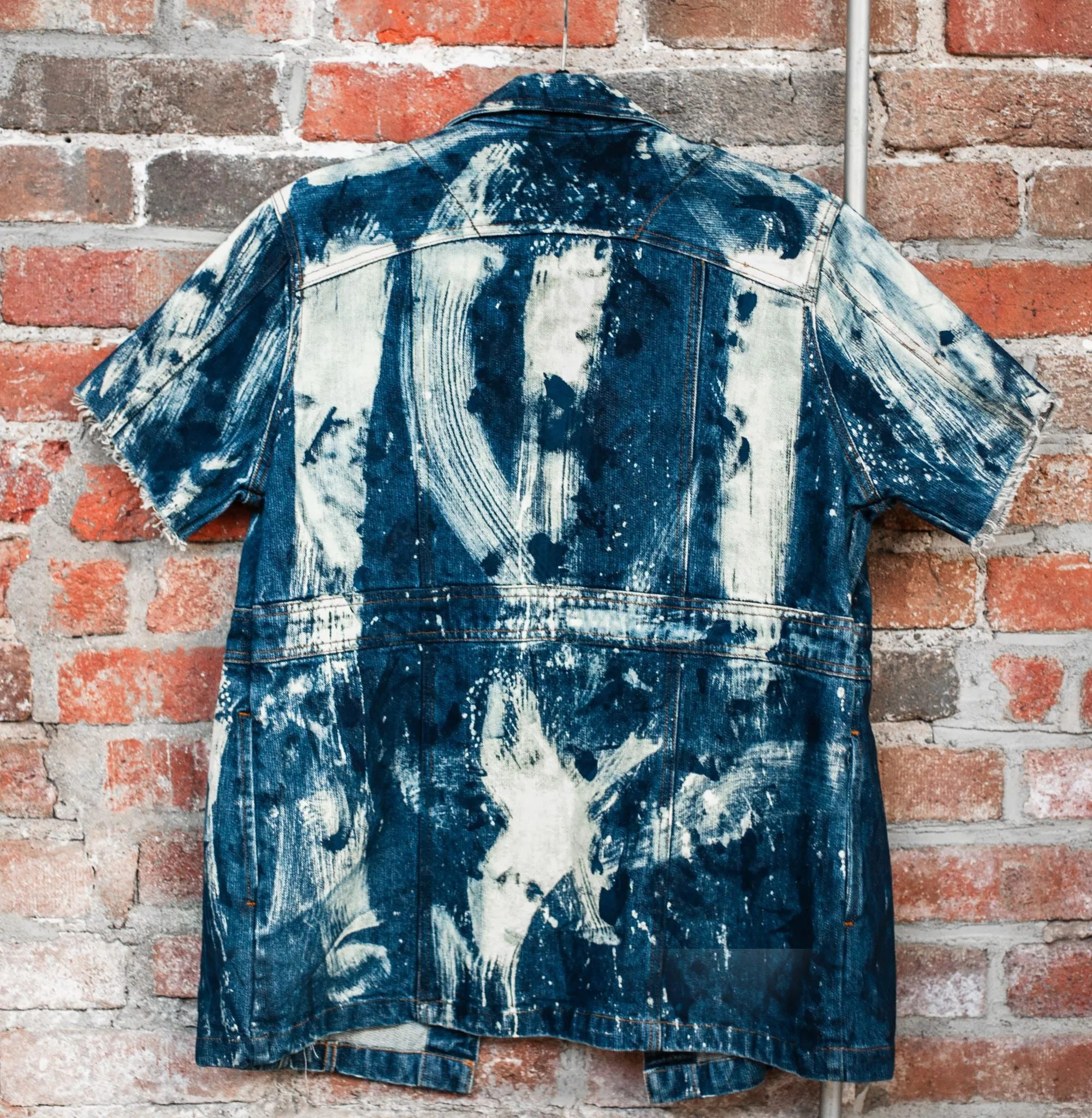 Warriors Coat Painted Jean Jacket