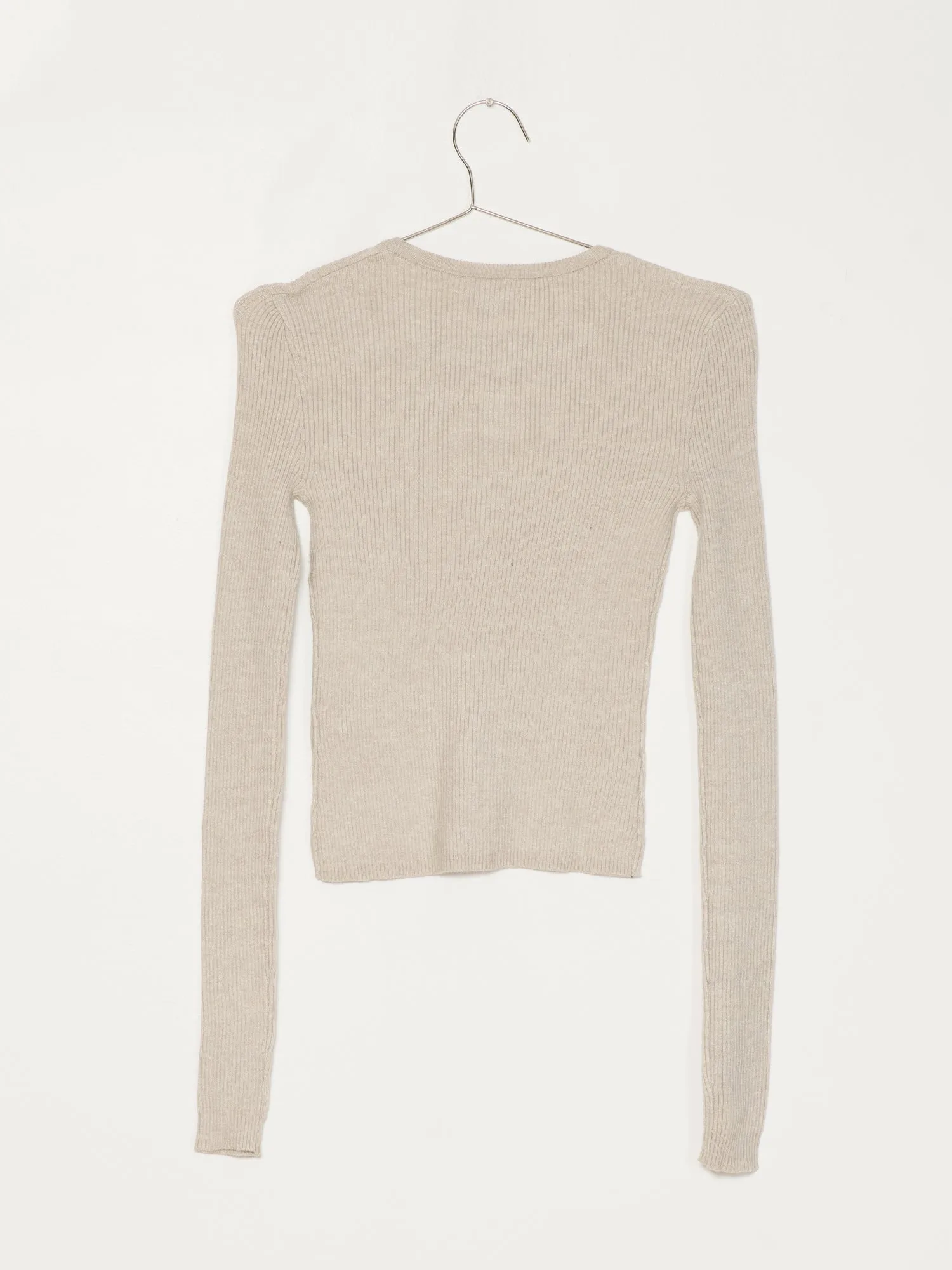 WOMENS CICI HENLEY - OATMEAL - CLEARANCE