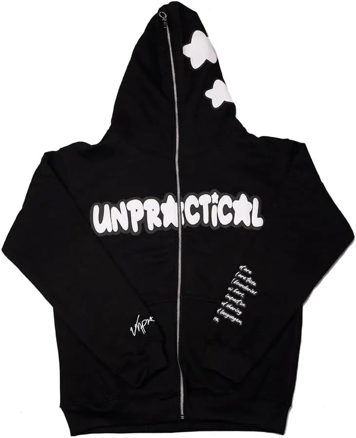 Zip Up Hoodie Y2k Unisex Oversized Graphic Hoodies Grunge Jackets Streetwear Emo Clothes Vintage 2000s