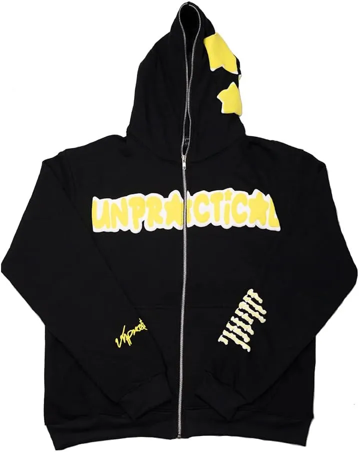 Zip Up Hoodie Y2k Unisex Oversized Graphic Hoodies Grunge Jackets Streetwear Emo Clothes Vintage 2000s